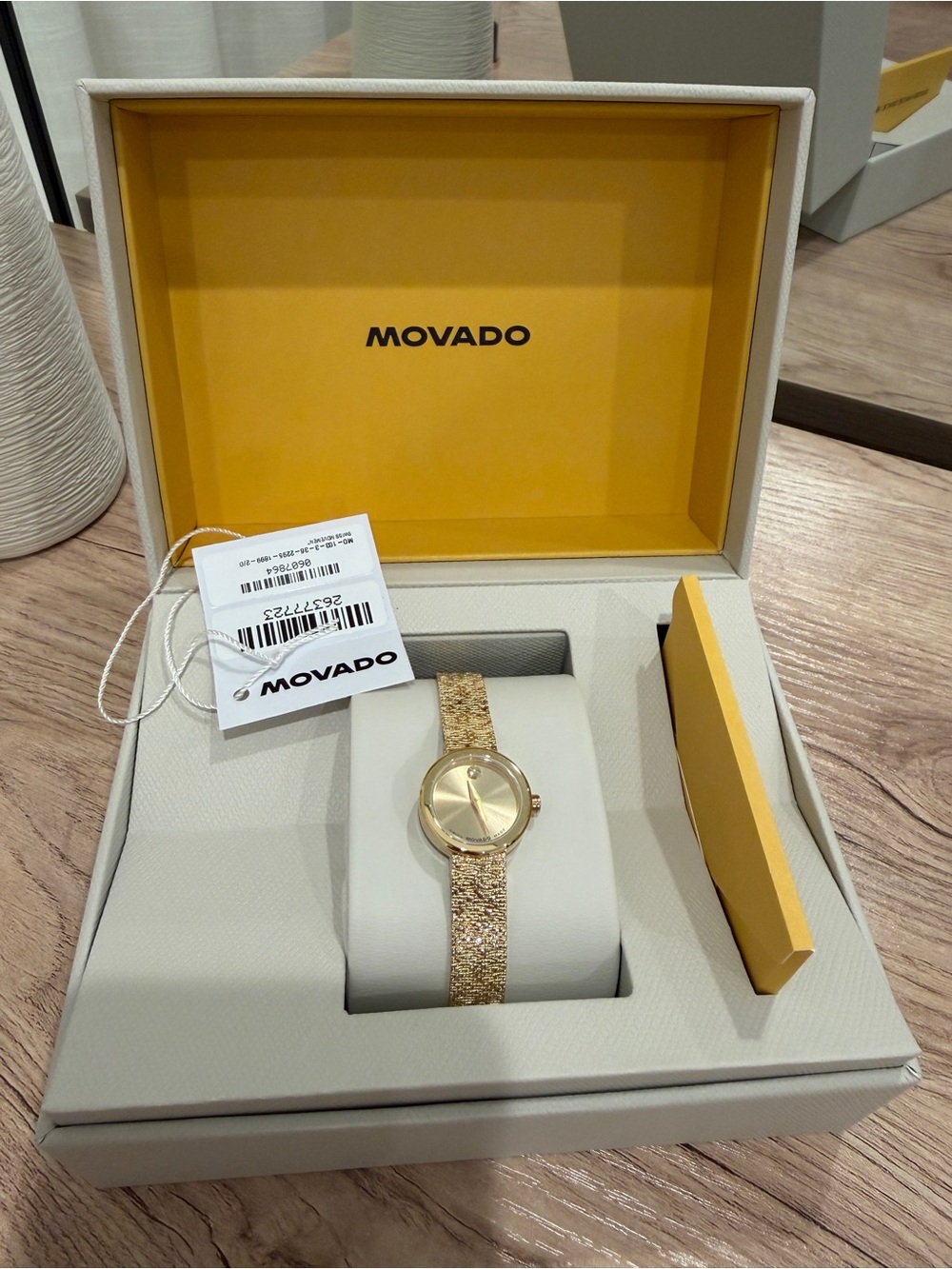 Movado Gold Women's Sparkle Mesh Bracelet Watch